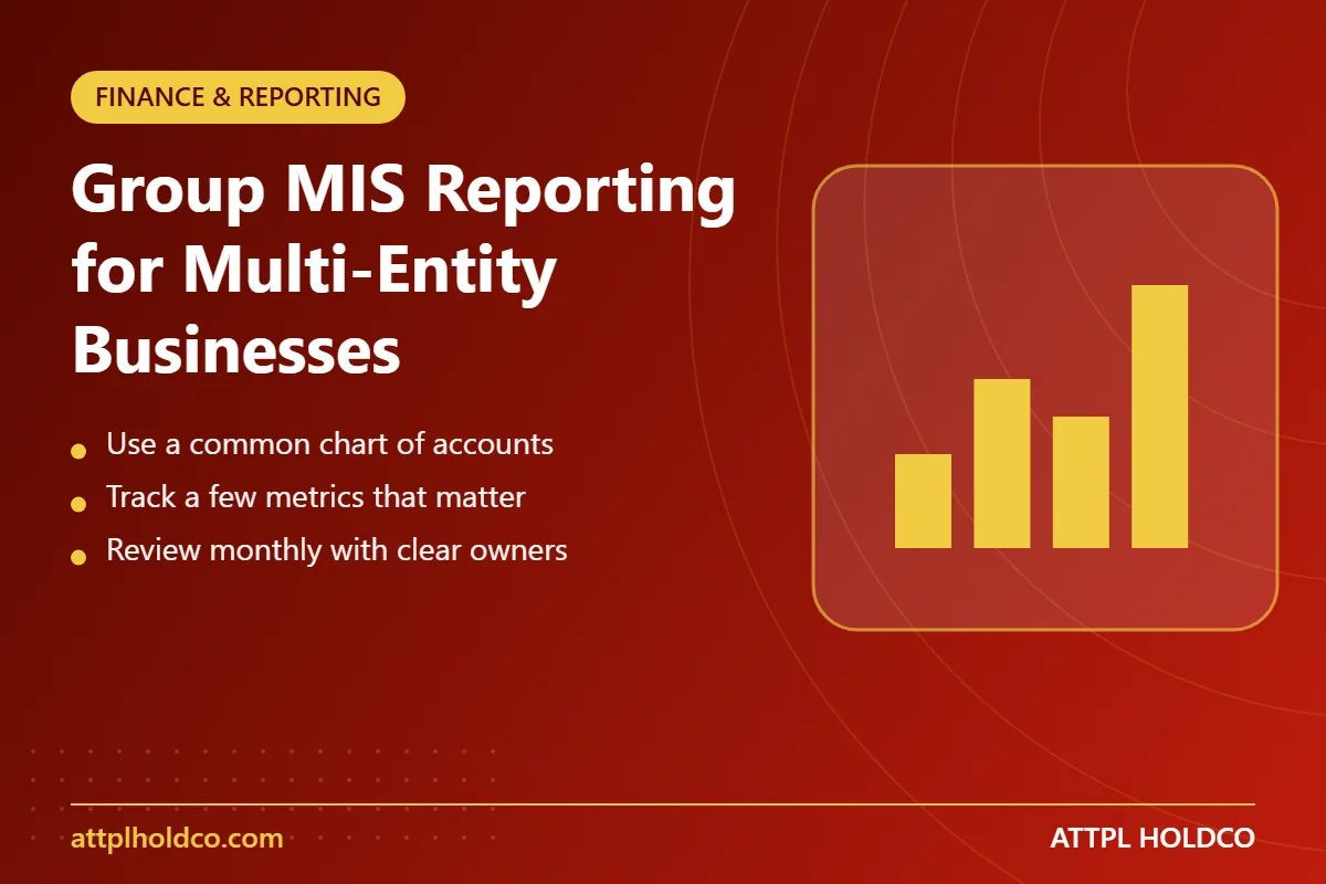 Group MIS Reporting for Multi-Entity Businesses - key points